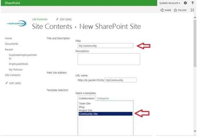 site contents