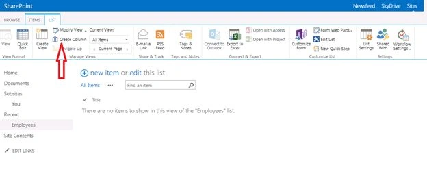 create column 