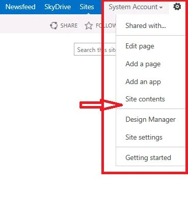Site contents