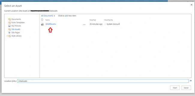 Select media file