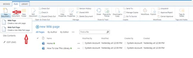 Click Files in Top Navigation