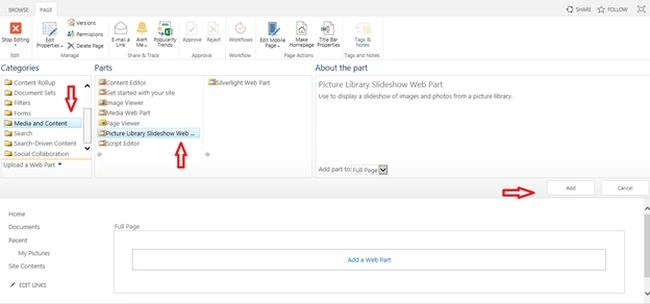 Menu and Click Add Button