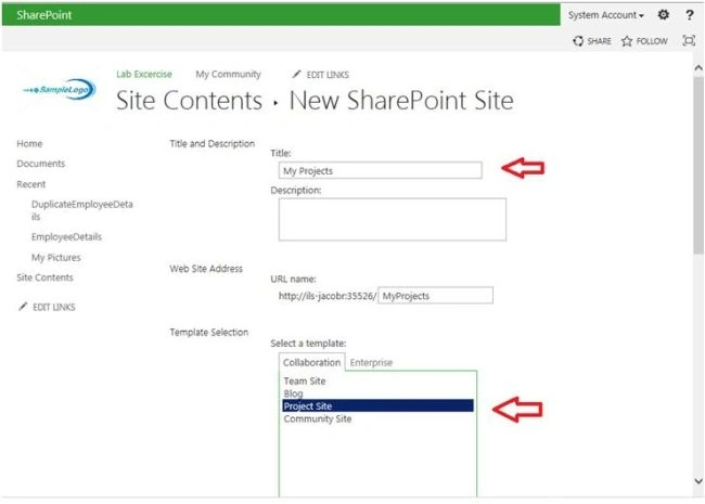 site contents