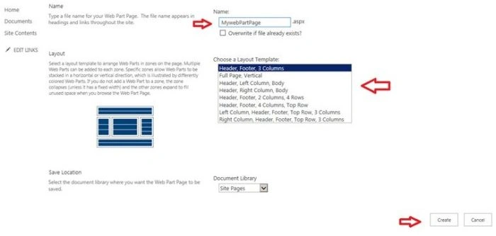 Layout template