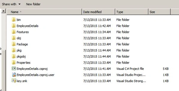 Open bin folder