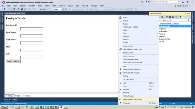 Open Folder in File Explorer