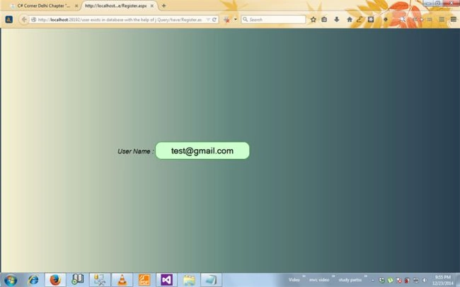 user name