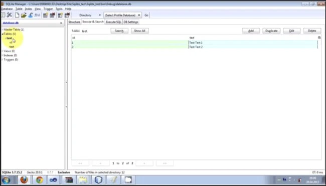 table in your database