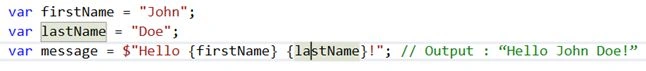 message variable