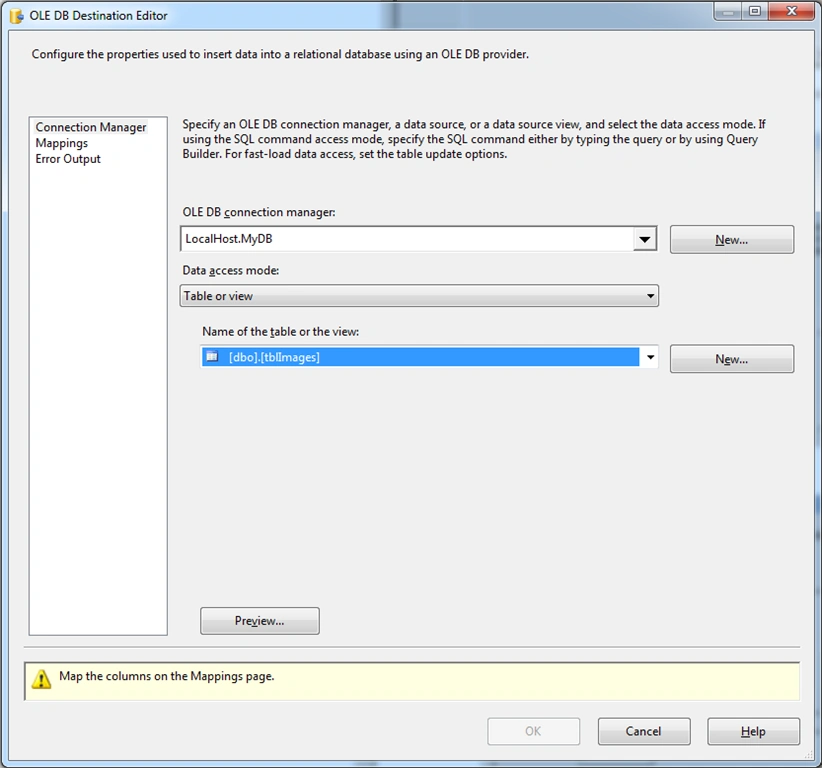 Connection Manager Option