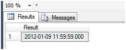 DATETIMEFROMPARTS