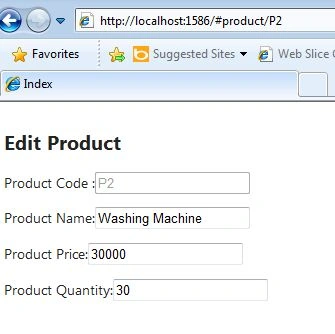 change the product code in the address bar