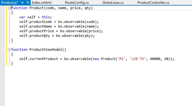 currentProduct property