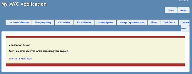 Custom Error Page
