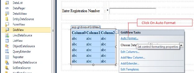 Select and Click on Auto Format