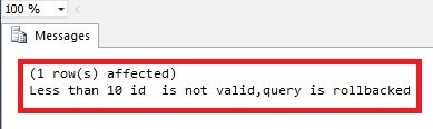 Rollback in SQL Server