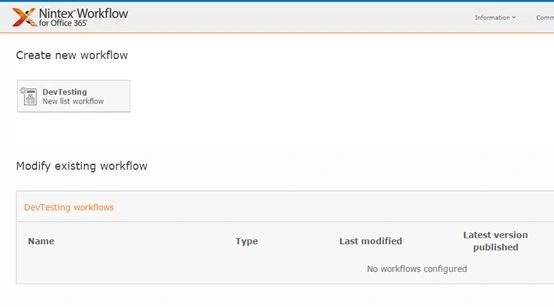 Create new workflow