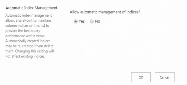 automatic index