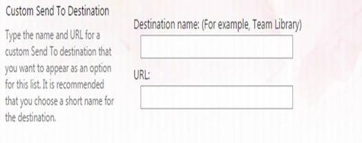 Custom Send To Destination