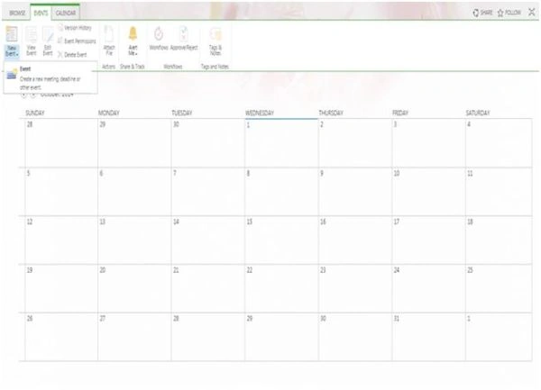 click new event