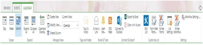 colendar tab