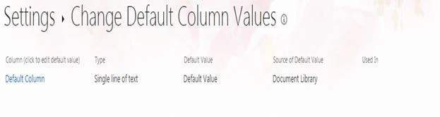 change default values