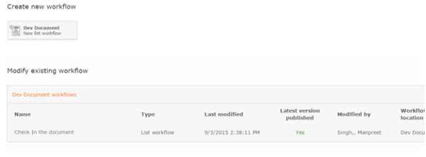 Create new workflow