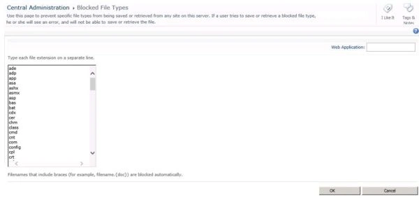 extensions of the files