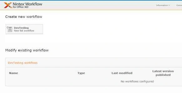 Create new workflow