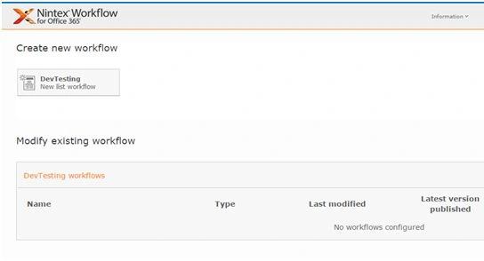 Create new workflow