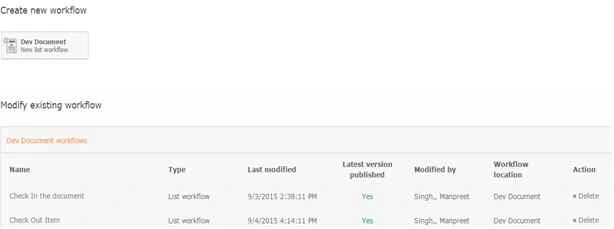 Create new workflow