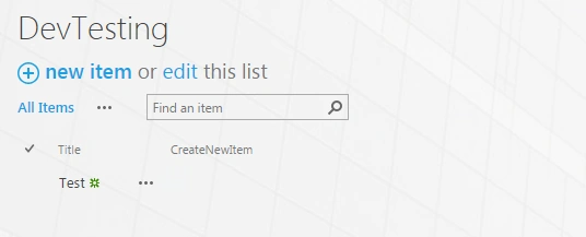 An item gets created