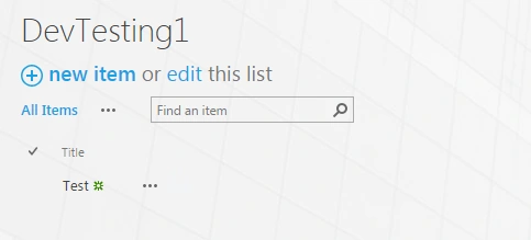 Dev Testing 1