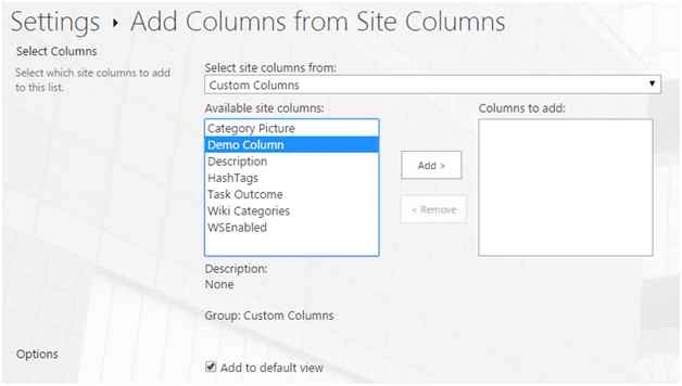 Demo Column