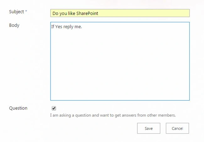 enter in Discussion