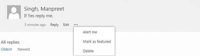 notification option