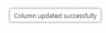 column update successfully