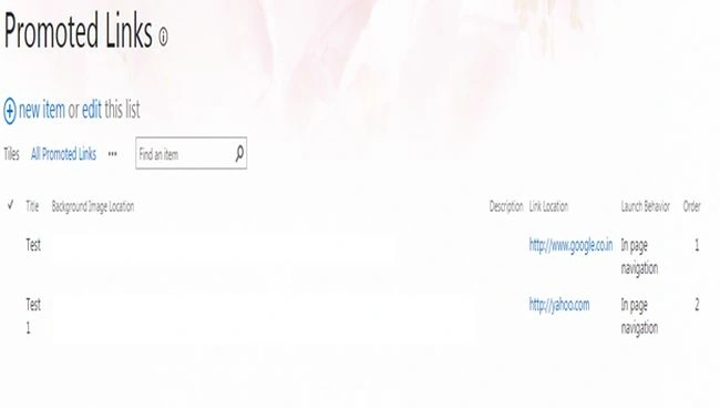 moved to the All items links page