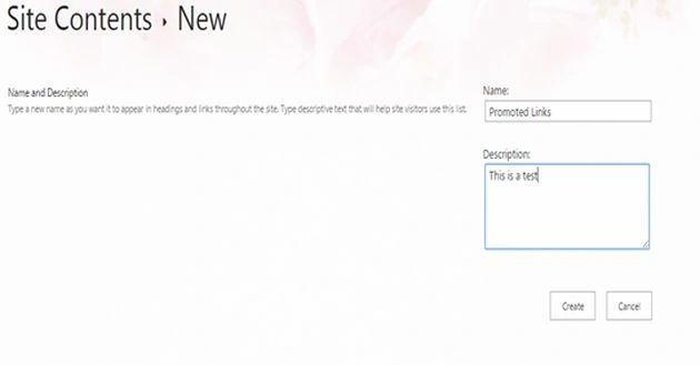 new site contents