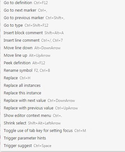 Commands