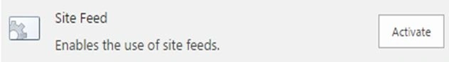 Enable use of site feed