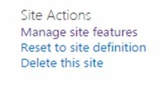 Site action