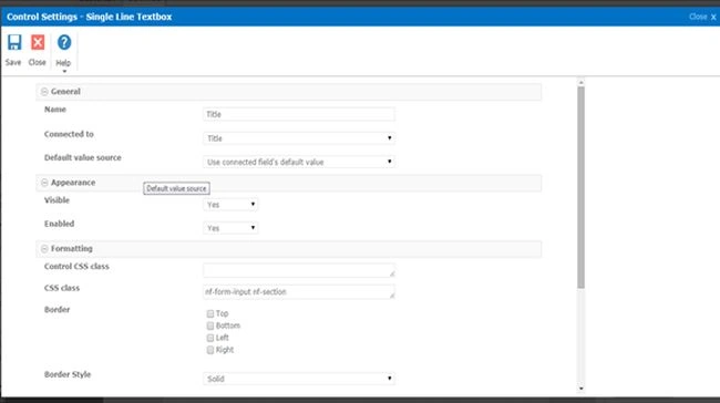 control setting