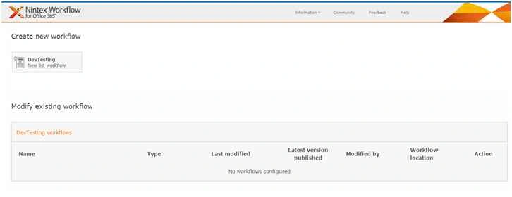 Create new workflow