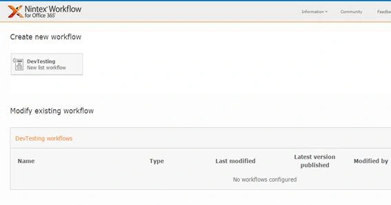 Create new workflow