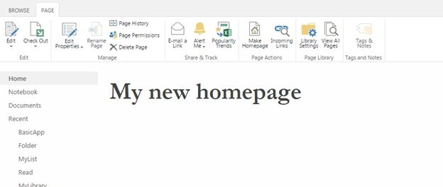 new home page