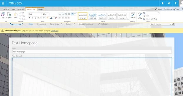 Test Homepage