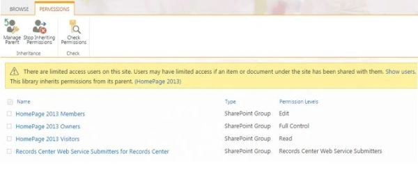 permissions
