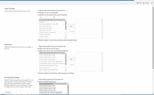 Page Layouts and Site Templates