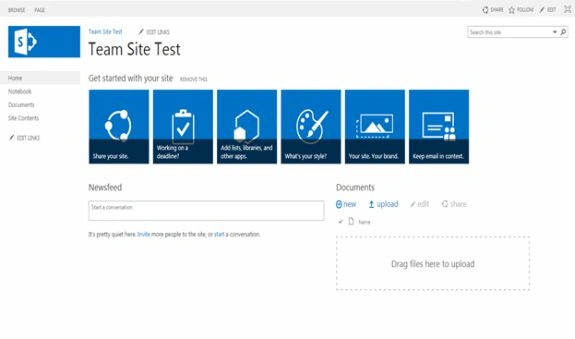team site test